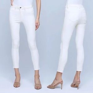 L'AGENCE High Rise Skinny Jeans Katrina in Blanc White Size 25
